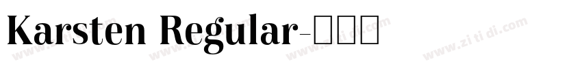 Karsten Regular字体转换
